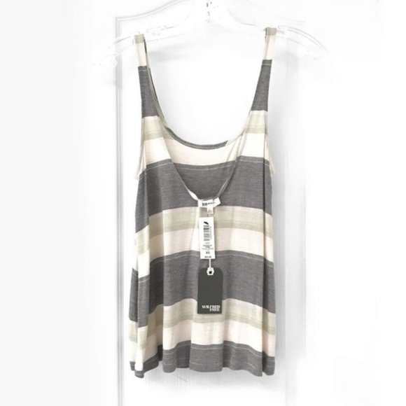 🎬✨ Wilfred Free - Andreea Striped Lightweight Tank Top - Picture 1 of 8